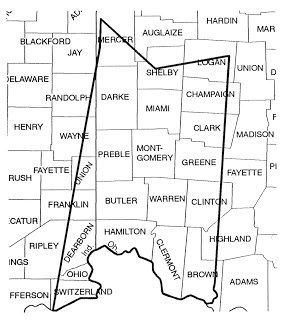 Map of Hamilton County Boundaries - 1798
